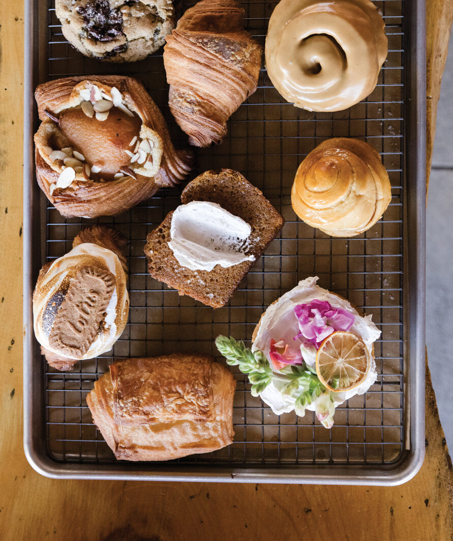 An assortment of vegan pastries at Black Cat Vegan Bakery in Foley, AL