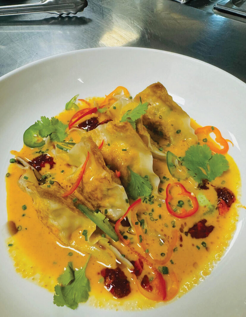 A plate of lobster potstickers from Southwood Kitchen in Daphne, AL.